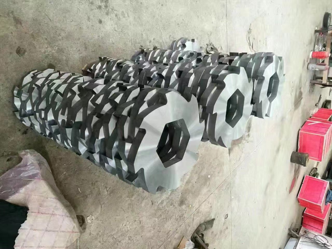 Cuchilla de trituradora de doble eje