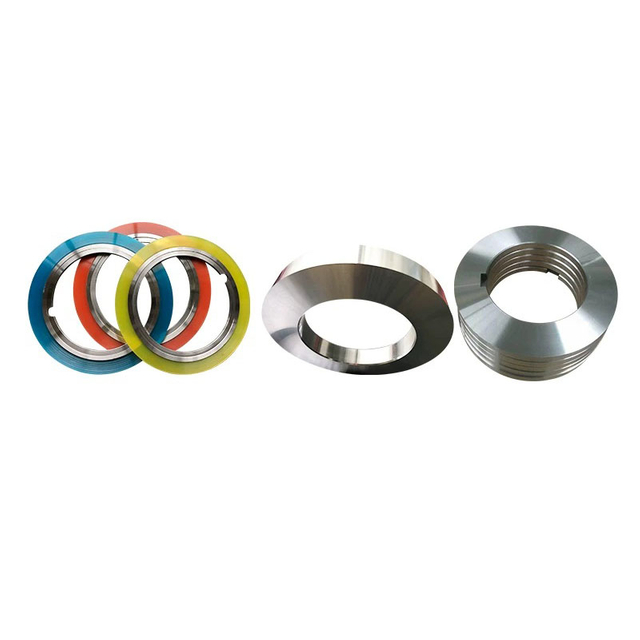 Cuchillas slitter circulares de alta precisión fabricadas en acero para herramientas de grado industrial.