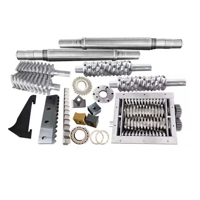 Cuchillas y ejes de trituradora de doble eje personalizados