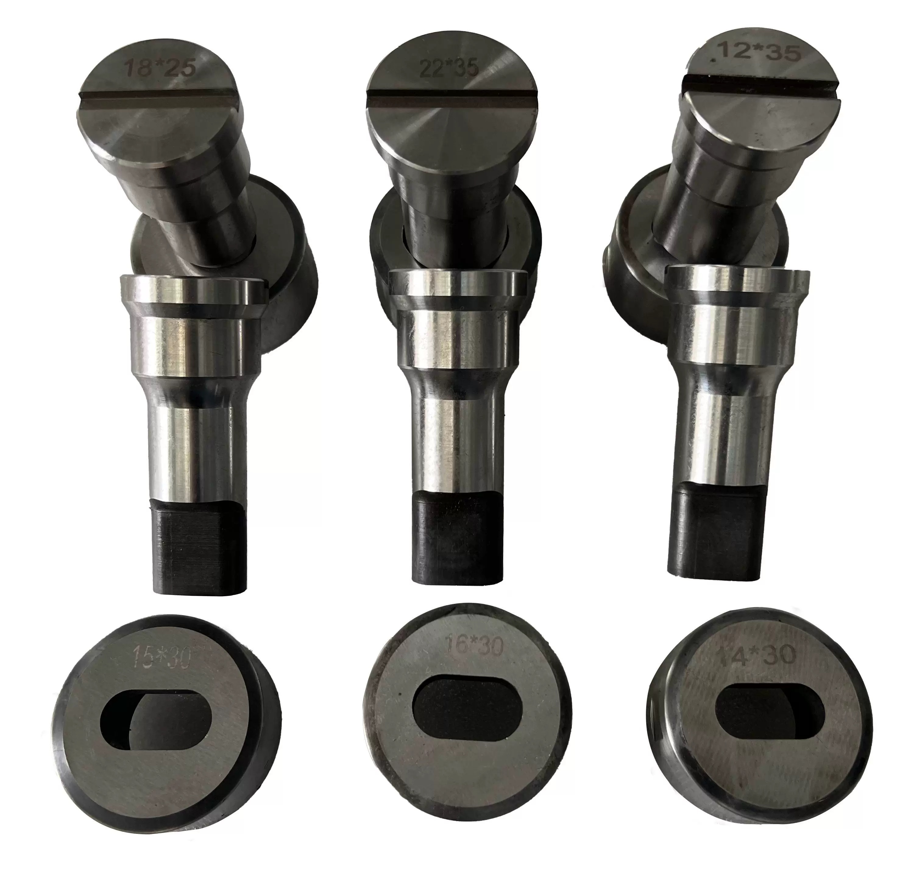 Juego de troqueles y punzones para herreros