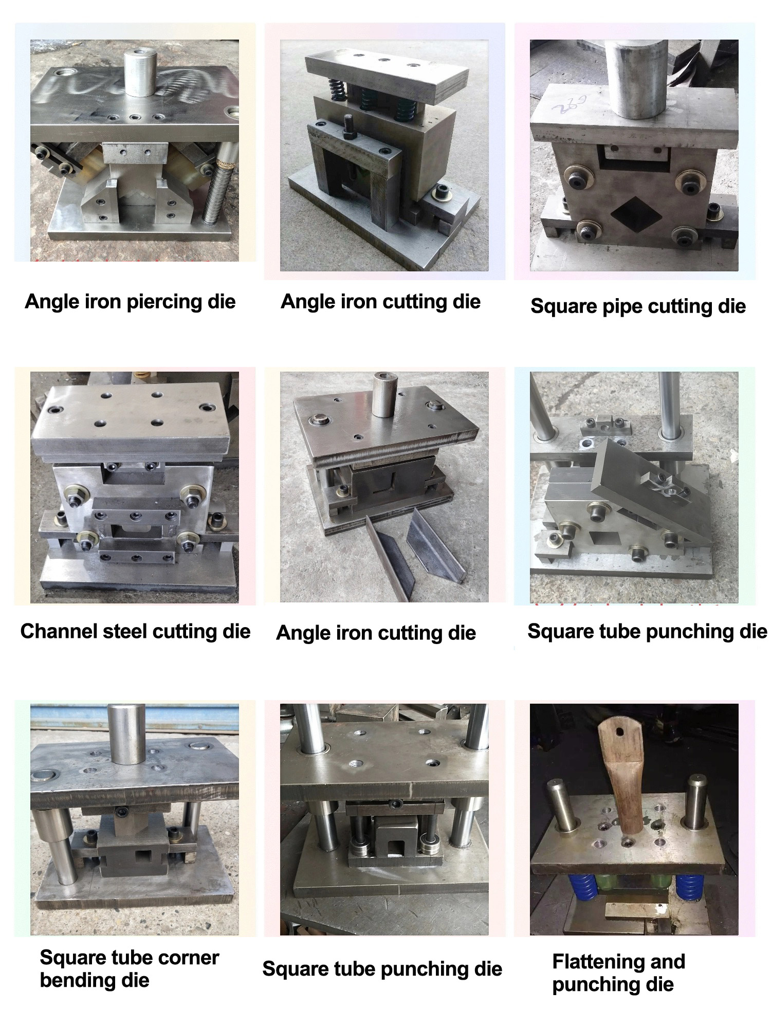 colecci&oacute;n de troqueles de fabricaci&oacute;n de metal integrada