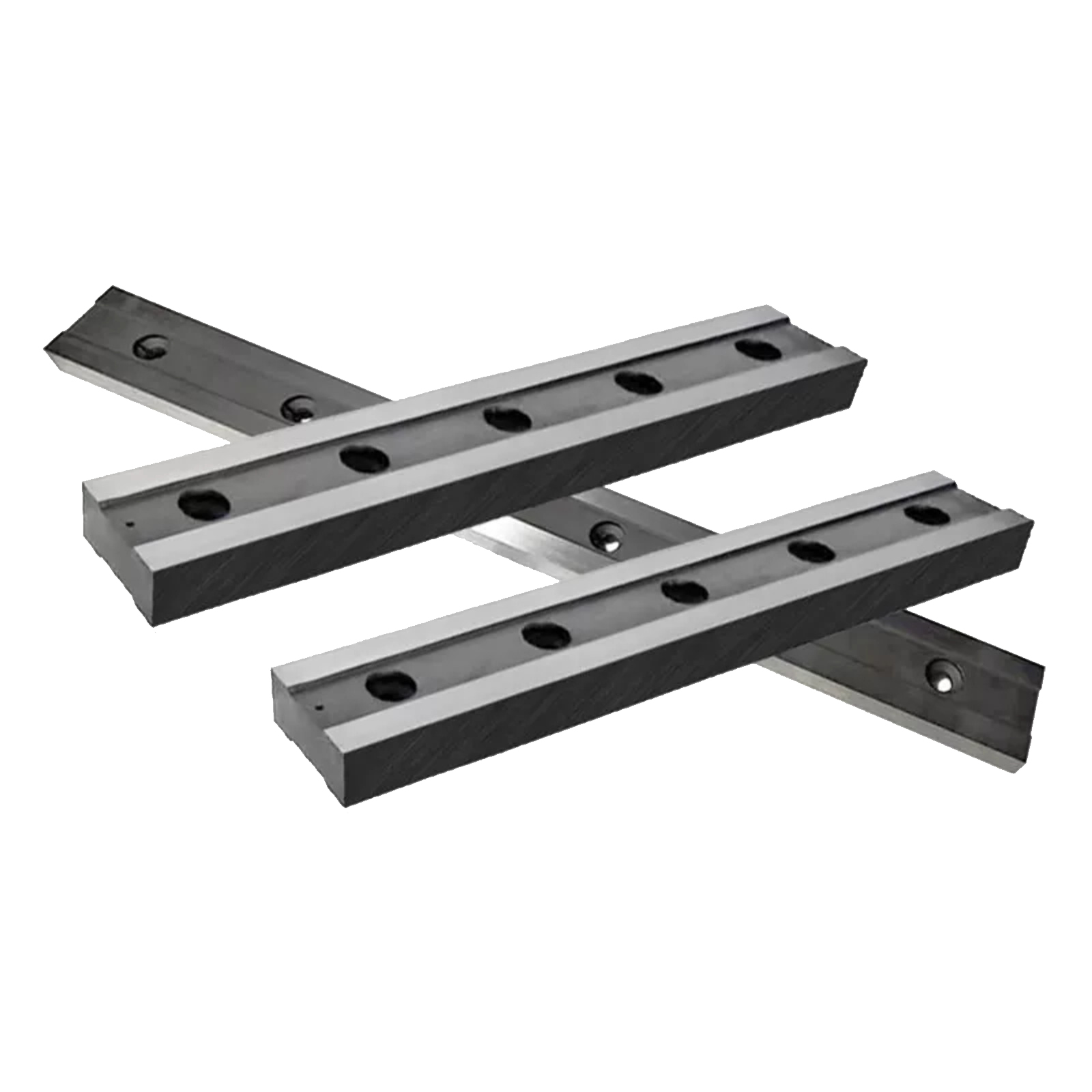 Cuchillas de alta precisión para cizallas hidráulicas de metal con control de dureza.