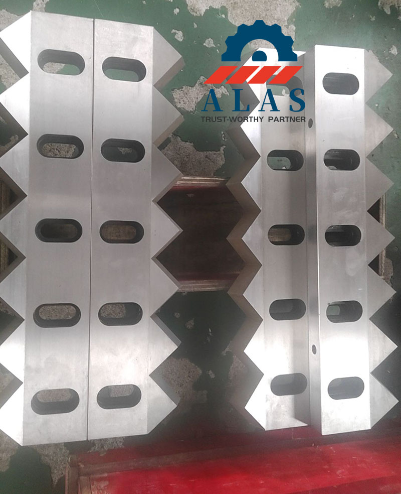Cuchillas granuladoras dentadas premium ALAS con bordes biselados compuestos rectificados con precisi&oacute;n para trituraci&oacute;n de pl&aacute;stico de alto impacto