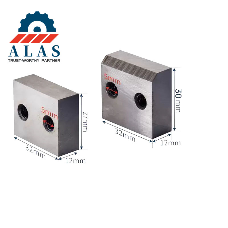 Bloques de corte de repuesto para una pr&aacute;ctica m&aacute;quina cortadora de barras de acero el&eacute;ctrica de 12 mm de espesor