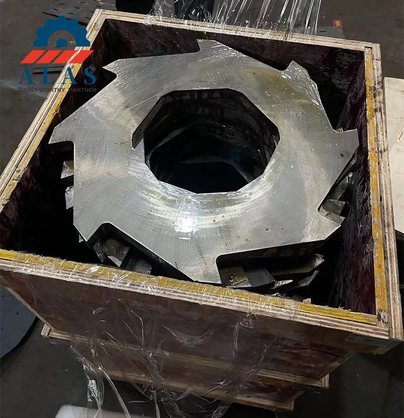 Export Standard Packaging for Industrial Shredder Blades Cuchillas de trituradora industrial de alta resistencia empaquetadas de forma segura en una caja de madera para envío internacional