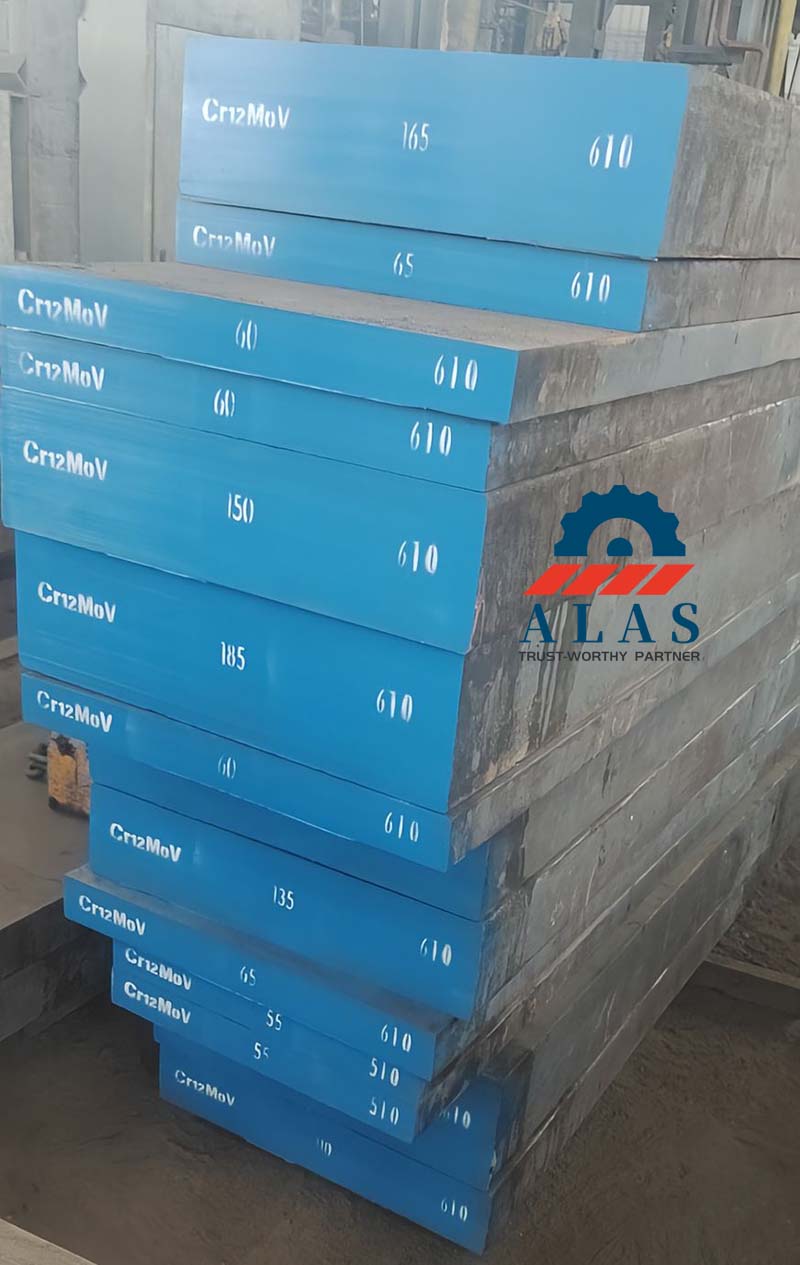 Existencias de materias primas de acero para herramientas Cr12MoV de primera calidad para la fabricaci&oacute;n de hojas de cizalla met&aacute;licas de alta resistencia al desgaste