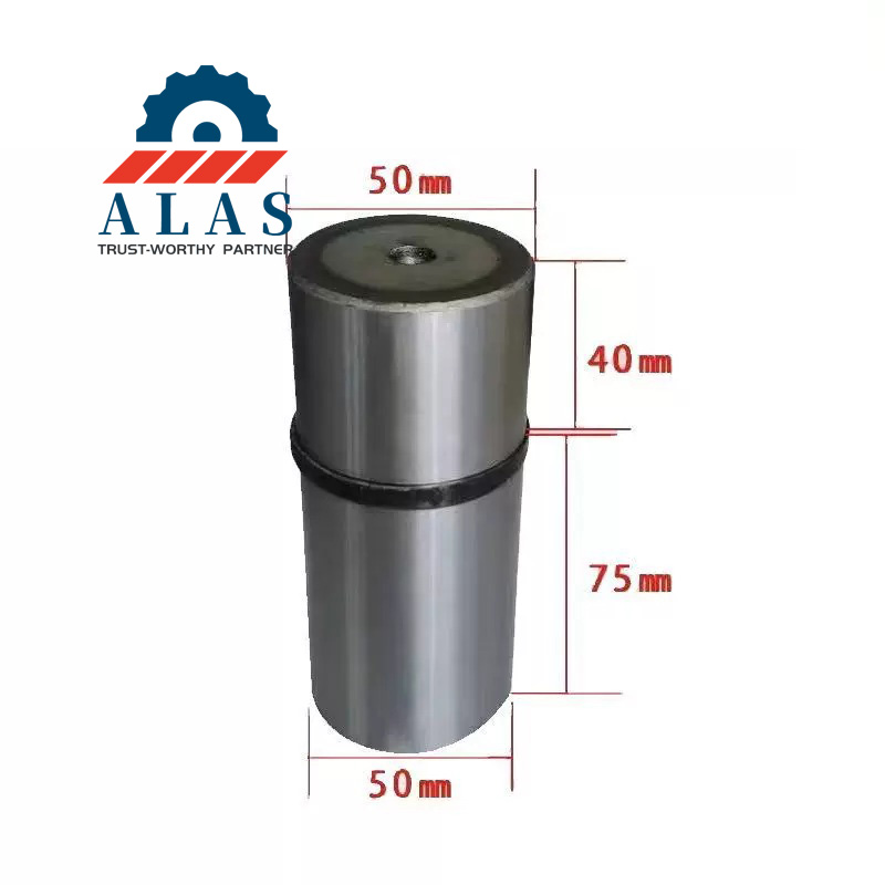 Pasador doblador de barras de refuerzo mecanizado con precisi&oacute;n de 50 mm de di&aacute;metro con especificaciones detalladas de 40 mm y 75 mm
