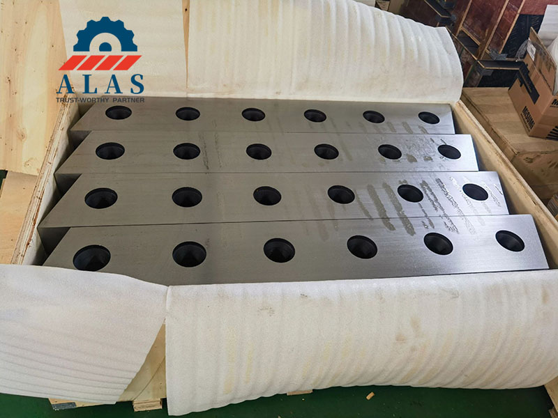 Embalaje de caja de madera est&aacute;ndar de exportaci&oacute;n para cuchillas de corte de chatarra personalizadas de ALAS Machinery