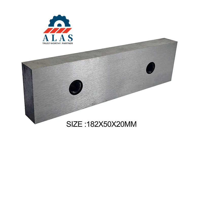 Cuchilla de corte de barra plana de acero para herramientas ALAS de alta resistencia H13 y DC53 con tama&ntilde;o 182x50x20mm para m&aacute;quinas de herrero